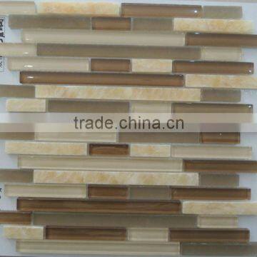 microcrystal glass mix stone mosaic tile 14BS45