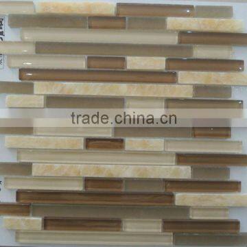 Microcrystal Glass Mix Stone Mosaic Tile 14BS45