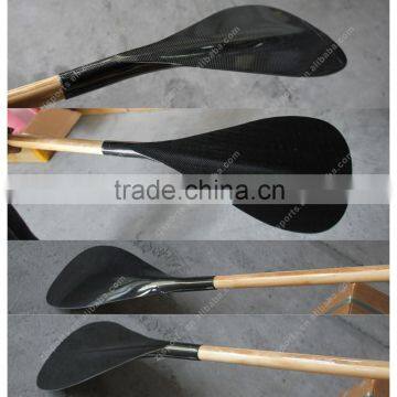 Hot Bent Timber Shaft Carbon Fiber Outrigger Canoe Paddle
