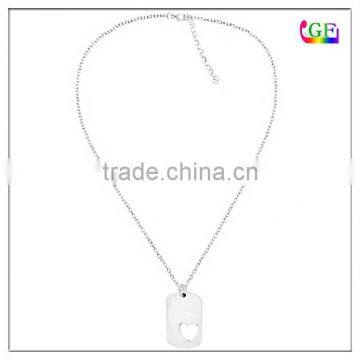 Custom Necklace jewelry Letter Logo Dog Tag Pendant