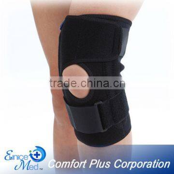 Neoprene open knee brace with patella wrap