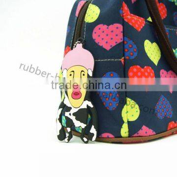 Hot Selling Cartoon Character Water Filled Custom Soft Pvc Keychain photo-4