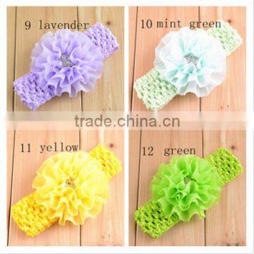 Chiffon Flower With Headband for Girl Hair photo-6