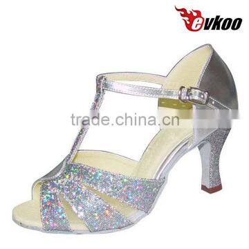 2016 most shiny popular style salsa t strap dance shoes