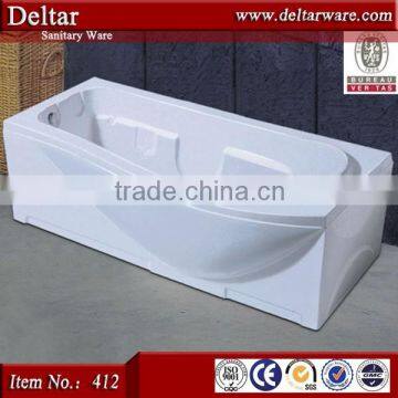 Whirlpool Massage freestanding corner tub , two sided bathtub, simple tub for hotel