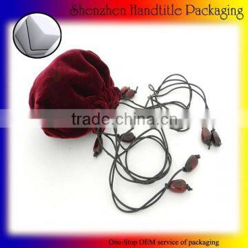 Fashion Velvet Drawstring Pouch Mini Drawstring Pouch Embroidered Velvet Pouch photo-5