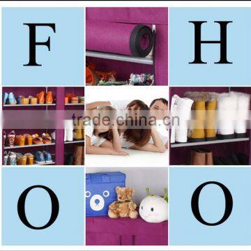 6 Layers Non-woven Fabric Steel Storage Rack Shoes With Cloth Cover photo-6