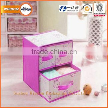 custom high quality non woven storage box with drawers