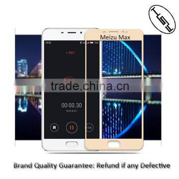 HUYSHE 9h 0.33mm 2.5D full cover tempered glass for Meizu M3 Max screen protector edge to edge