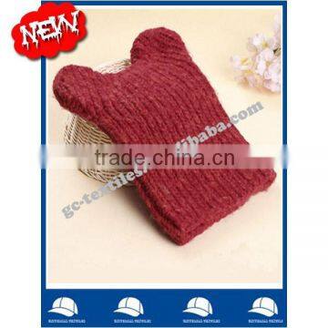 wool/acrylic fashion colorful winter beanie hat with cute panda ear for girl from USA china supplier alibaba