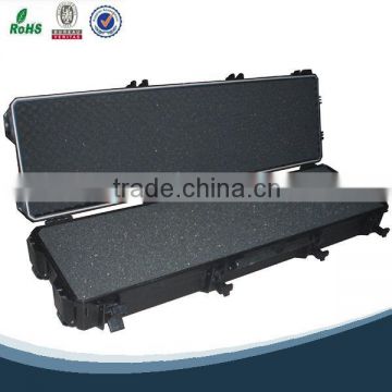 Plastic hard gun case with foam