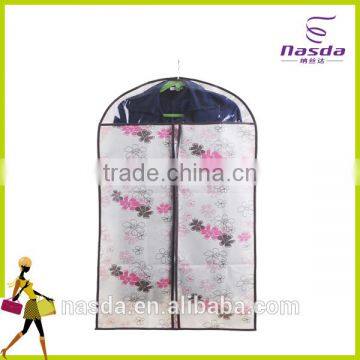 non woven garment bag wholesale,foldable non woven garment for wedding dresses,hot sale nonwoven suit cover with floral printing