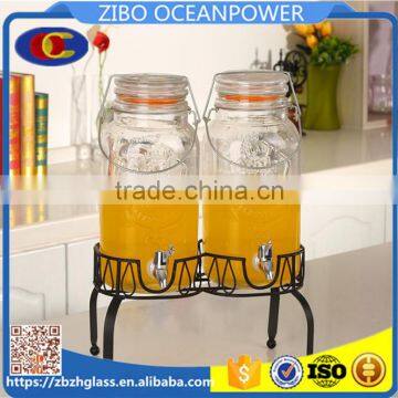 Ice Cold Drink Glass Dispenser Set S/2