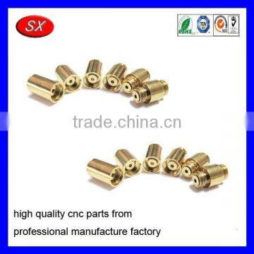 customized gold plating precision cnc turning parts electronic cigarette adaptors parts