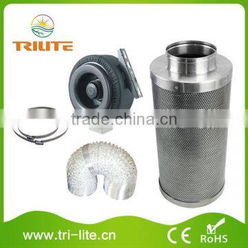 Stainless Steel 6"(150mm) Hydroponics Activated Carbon Air Filter