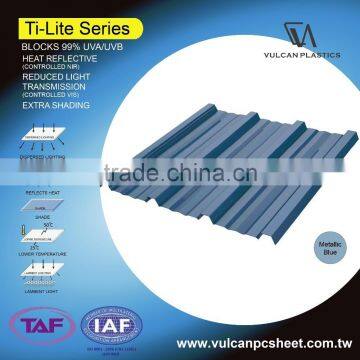 Plastic Polycarbonate Silver Laminated Sheet (Ti-Lite Metallic Blue Series) photo-2