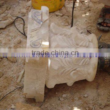 Pakistan Supplier ONYX COLUMNS AND PILLARS CARVING TOPS photo-6
