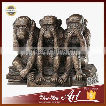 Garden Decorative Statue Bronze Monkey Statues on Beach photo-6