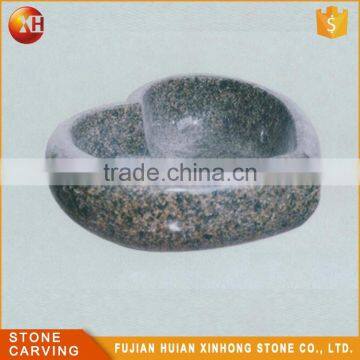 Heart Shape Black Marble Stone Hand Basin Factory