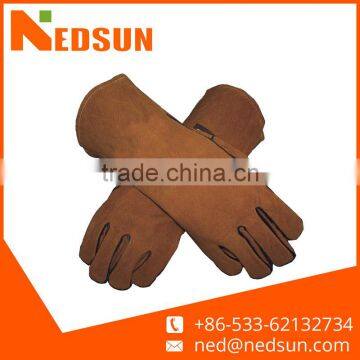 Welding safety labour split leather glove for working