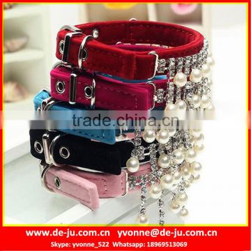 Adjustable Rhinestone Colorful Spike Dog Collar