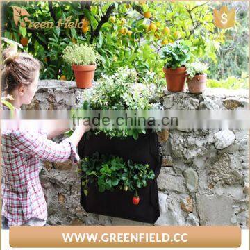 4 Pockets Vertical Garden Felt strawberry Planters Grow Bags