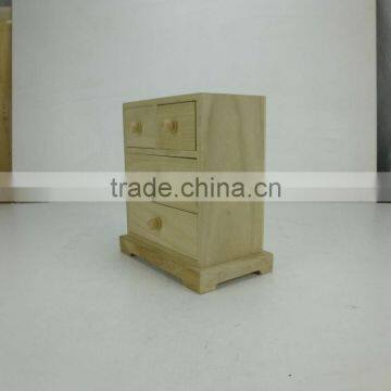 Mini Furniture 4 Draw Factory Manufacture Wooden Makeup Storage Box,storage Cabinet photo-2