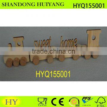 Wooden toy learning english train early educational toys wooden letters train