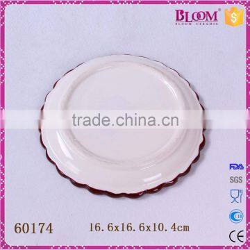 Simple Design Apple Decals Round Ceramic Butter Dish photo-5