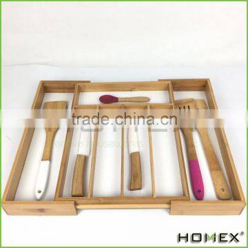 Bamboo Kitchen Drawer Organizer/Beautiful and Durable Bamboo/Homex_BSCI