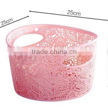 Plastic Basket for Storage Sundries With Handle, Plastic Lace Basket photo-4