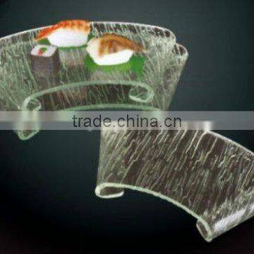 Retangle acrylic display sushi plates and dishes