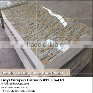 Light Reflection Decorative Wall Panels for Bathroom, Marble Texture Composite Facade Cladding photo-6