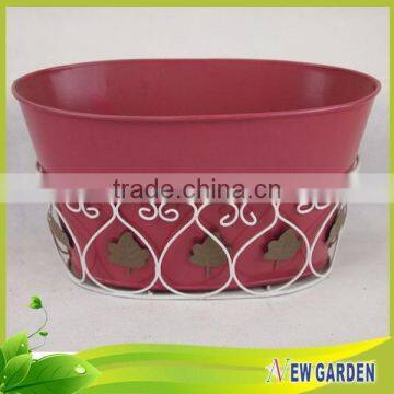 Beautiful Hand Painted Flower Vases With Metal Wire Holder For Home Decoration photo-3