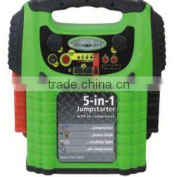 163555 5 in 1 100PSI Air Compressor 8 LED Work Light 2xDC 5V 500 MA USB Socket Output Jump Starter photo-2