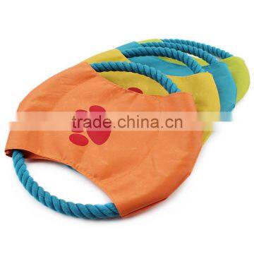 Canvas Cotton Rope Pet Dog Frisbee Color Cotton Rope 21cm photo-2