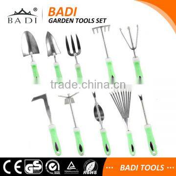 Hot Selling 10pcs A3 steel 50# carton mini Garden Tool Sets