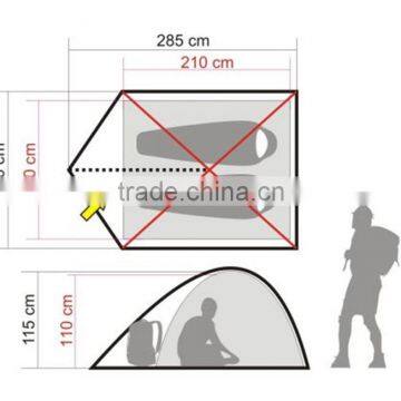 Outdoor 3 Persons Double Layer Camping Waterproof Folding Dome Cheap Tents for Sale