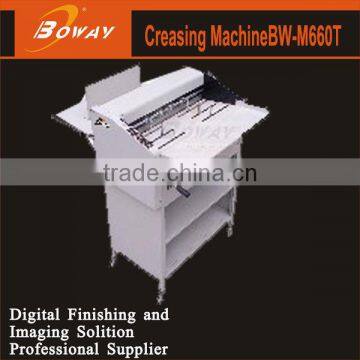 Automatic paper feeding ajustable pressure Cutting & slitting Digital display & guide positioning jog China creasing machine