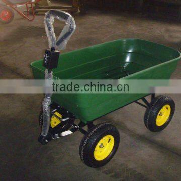 plastic garden cart with four wheels supplier