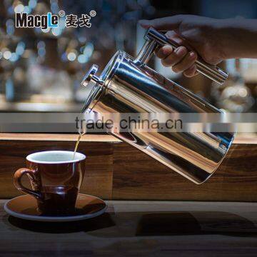 Stainless steel French press coffee&tea plunger top quality Espresso and Tea Maker Includes 6 Filters