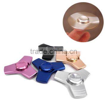 Aluminum 2017 Hot Hand Spinner Tri Fidget Finger Fingertip Gyro Desk Toy EDC Kids Adult photo-2