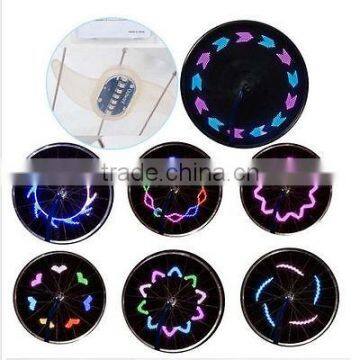 hot Bicycle Cycling Bike 7 LED Silicone Wheel Spoke Wire Light Tyre Lamp 12 Patterns