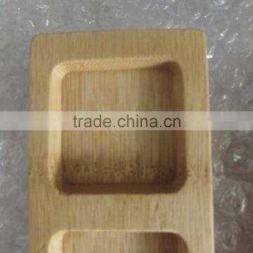 Fashion Bamboo Relish Dish/3holes Bamboo Tray Dish photo-2