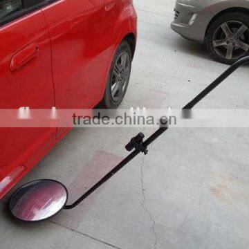 Soft handle under vehicle search mirror with LED light