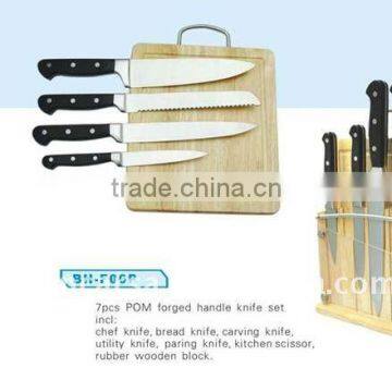 7pcs Stainless Steel Kitchen Knife Set With Block,funny Kitchen Set,knives
