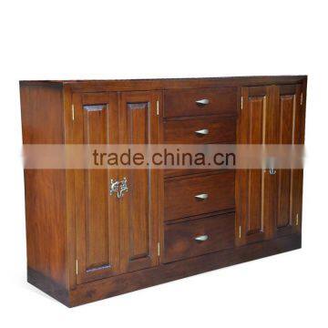Buffet 5 Drawers Classic Mahogany Wood Furniture photo-2