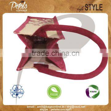 Jute Wine Bag With Padded Rope Handle for One Bottle photo-5