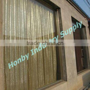 Metallic Sequin Linked Golden Coloured Metal Mesh Curtain