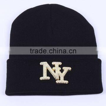 Fashion Hot Drilling CC Winter Beanies With Rhinestone photo-2